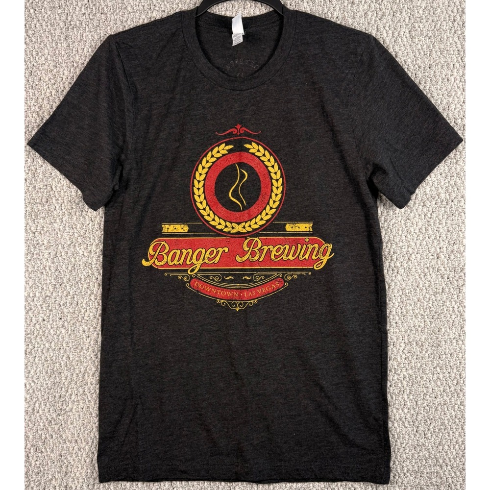 Banger Brewing Las Vegas Graphic T-Shirt Small Charcoal Gray Craft Beer Souvenir